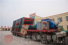 1212型對輥破碎機(jī)+2740振動篩裝車發(fā)往云南玉溪 